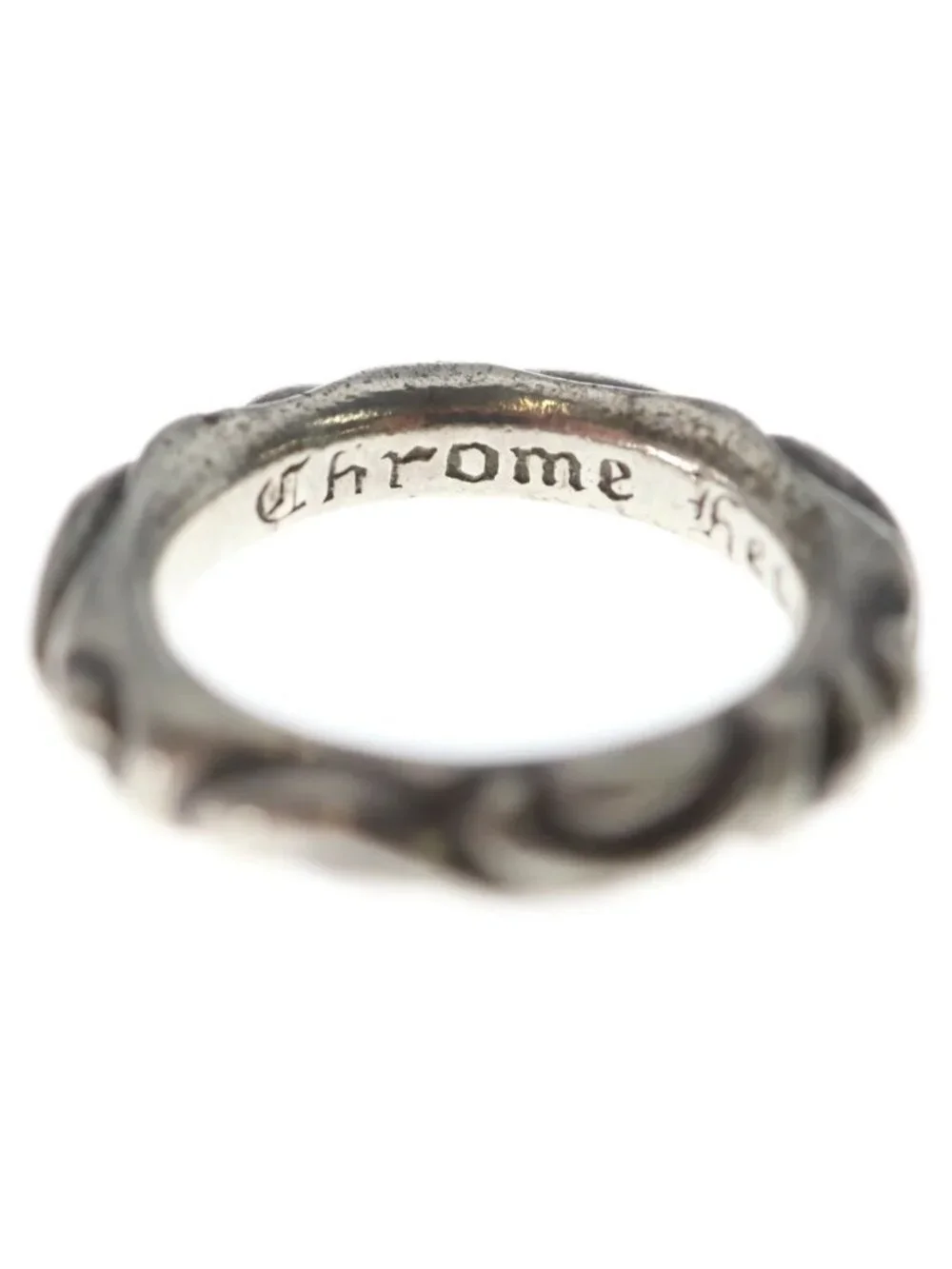Chrome Hearts Scrl Band Scroll Ring Silver